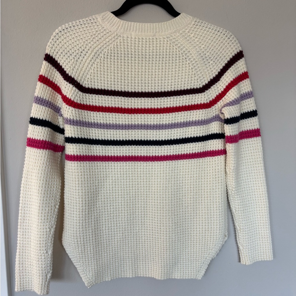 Marine Layer Cream Sweater with Multicolor Stripes - Picture 2 of 4